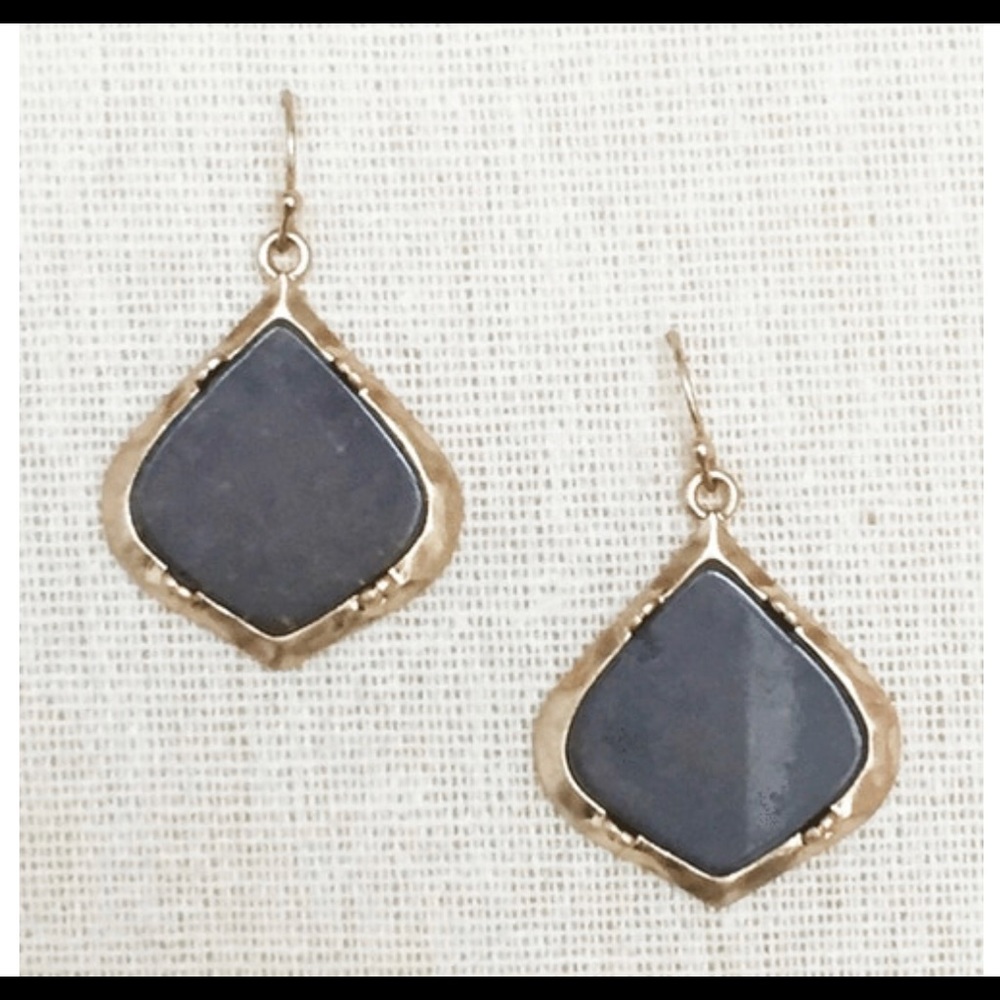 Terra Drop Earrings-Gray